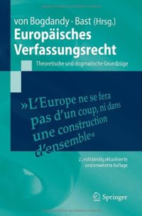 cover of the book Europäisches Verfassungsrecht: Theoretische und dogmatische Grundzüge