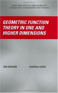 cover of the book Geometric Function Theory in One and Higher Dimensions