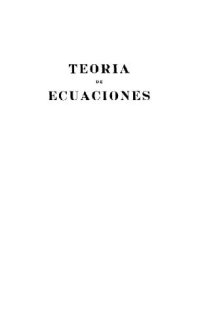 cover of the book Teoria de ecuaciones