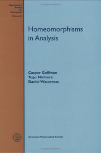 cover of the book Homeomorphisms in analysis