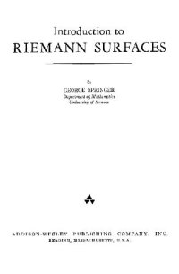 cover of the book Introduction to Riemann Surfaces 