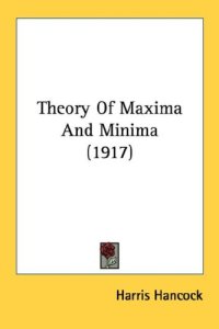 cover of the book Theory of maxima and minima