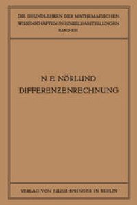 cover of the book Vorlesungen über Differenzenrechnung