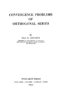 cover of the book Convergence Problems of Orthogonal Series