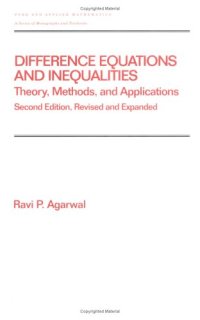 cover of the book Difference equations and inequalities: theory, methods, and applications