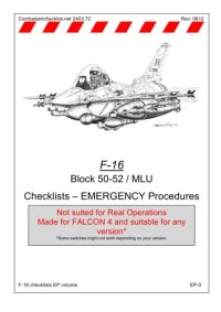 cover of the book F-16 Block 50-52   MLU Checklists - Emergency Procedures