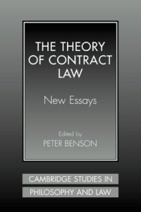 cover of the book The Theory of Contract Law: New Essays