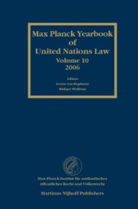 cover of the book Max Planck Yearbook of United Nations Law, Volume 10 (2006)