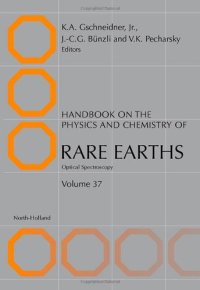 cover of the book Handbook on the Physics and Chemistry of Rare Earths, Volume 37: Optical Spectroscopy (Handbook on the Physics and Chemistry of Rare Earths)