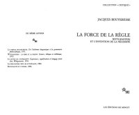 cover of the book La force de la regle: Wittgenstein et l'invention de la necessite (Collection