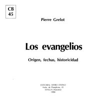 cover of the book Los Evangelios: Origen, Fechas, Historicidad