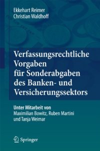 cover of the book Verfassungsrechtliche Vorgaben für Sonderabgaben des Banken- und Versicherungssektors