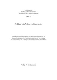 cover of the book Probleme beim Vollzug der Steuergesetze (Schriftenreihe des Bundesbeauftragten fur Wirtschaftlichkeit in der Verwaltung)