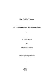 cover of the book The Child of Nature: The Feral Child and the State of Nature