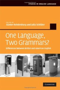 cover of the book One Language, Two Grammars?: Differences between British and American English