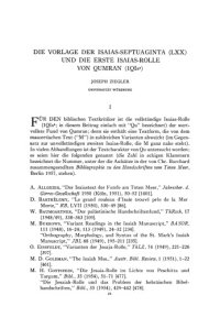 cover of the book Die Vorlage Der Isaias-Septuaginta(LXX) Und Die Erste Isaias-rolle Von Qumran(1QIsa)‎