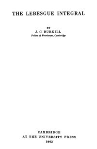 cover of the book The Lebesgue Integral