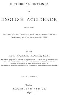 cover of the book Historical Outlines of English Accidence