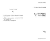 cover of the book Rationalite et cynisme