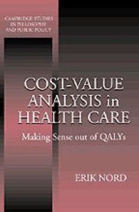 cover of the book Cost-Value Analysis in Health Care: Making Sense out of QALYS