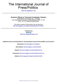 cover of the book Systemic Effects of Televised Candidates’ Debates