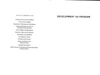 cover of the book Development as Freedom