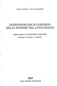 cover of the book Dizionario enciclopedico delle scienze del linguaggio