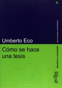 cover of the book Como Se Hace Una Tesis