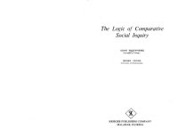 cover of the book The Logic of Comparative Social Inquiry