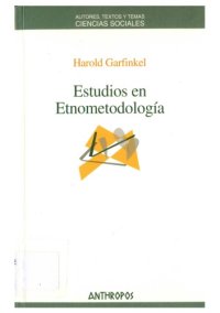 cover of the book Estudios en Etnometodología