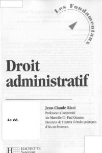 cover of the book Droit administratif, 4e éd.