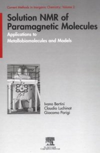 cover of the book Solution NMR of Paramagnetic Molecules