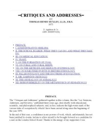 cover of the book Critiques & Addresses