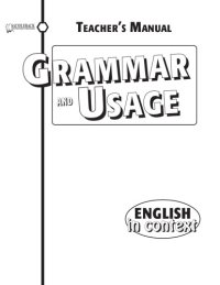 cover of the book Grammar and Usage (English in Context)