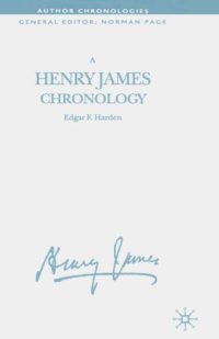 cover of the book A Henry James Chronology (Author Chronologies)