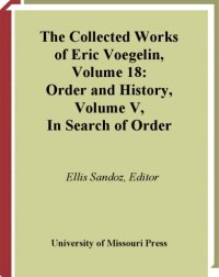 cover of the book Order and History, Volume 5: In Search of Order