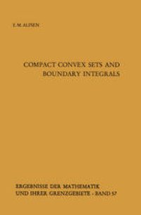 cover of the book Compact Convex Sets and Boundary Integrals