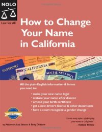 cover of the book How to Change Your Name in California, 11th edition