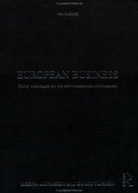 cover of the book European Business: Policy Challenges for the New Commercial Environment