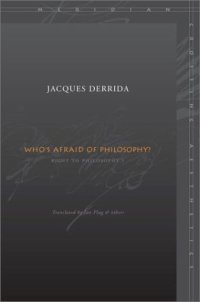 cover of the book Who’s Afraid of Philosophy?: Right to Philosophy 1