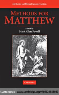 cover of the book Methods for Matthew (Methods in Biblical Interpretation)