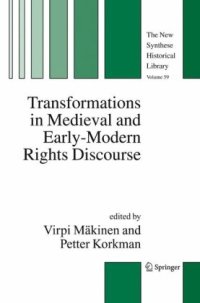 cover of the book Transformations in Medieval and Early-Modern Rights Discourse