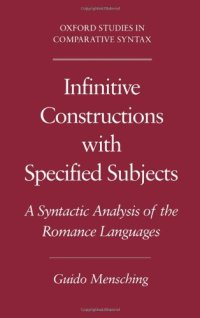 cover of the book Infinitive Constructions with Specified Subjects: A Syntactic Analysis of the Romance Languages