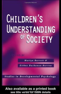 cover of the book Children's Understanding of Society (Studies in Developmental Psychology)