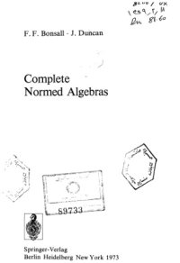 cover of the book Complete Normed Algebras