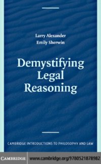 cover of the book Demystifying Legal Reasoning