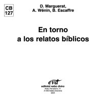 cover of the book En Torno a los Relatos Bíblicos