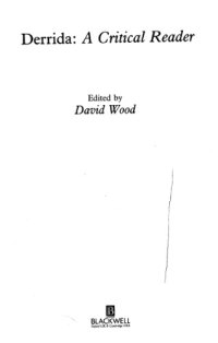 cover of the book Derrida: A Critical Reader