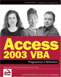 cover of the book Access 2003 VBA Programmer’s Reference