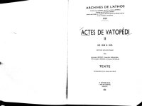 cover of the book Actes de Vatopedi : Tome 2, De 1330 à 1376, édition diplomatique bilingue français-grec ancien